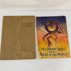 1931 The Literary Digest Atlas of the World Original Shipping Envelope